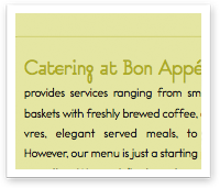 Bon Appetit - Catering